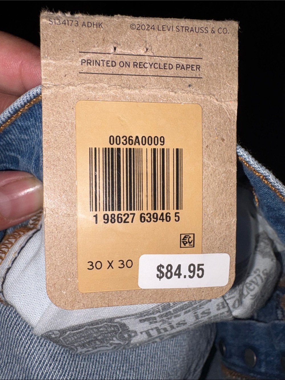 Levi's Women’s Classic Light Blue 501 Curve 30x30 - Picture 5 of 7
